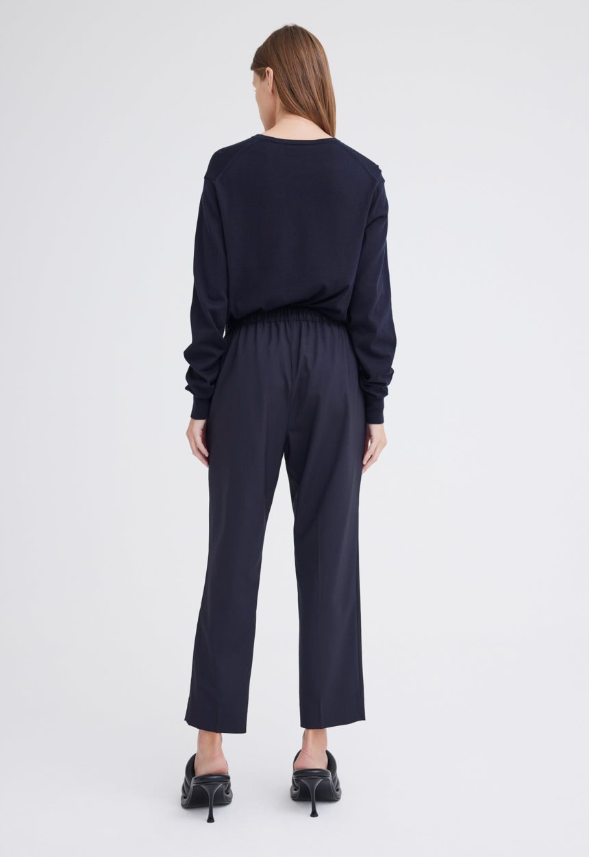 Jac + Jack Gio Merino Wool Pant - Darkest Navy